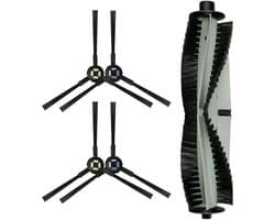 stofzuigerborstel Geschikt voor Silvercrest SSR1 SSRA1 robotstofzuiger Geschikt voor A9s A9 A7 L100 (1 rolborstel + 4 zijborstels)