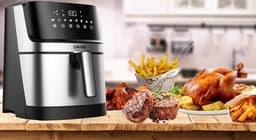 XXL Heteluchtfriteuse 6 Liter - Olievrij Frituren, Grillen en Bakken met Digitaal Touchscreen — thumbnail 6