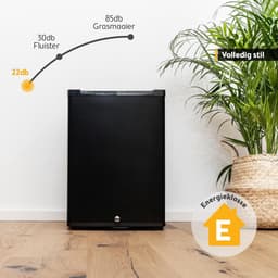SCH® Mini Koelkast - Koelkast - Zwart - 41cm x 43cm x 57cm — thumbnail 4