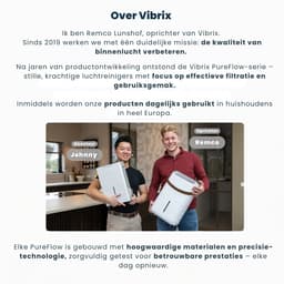 Vibrix PureFlow30 Pro Luchtreiniger / Air Purifier – EPA 14 + koolstoffilter – 180 m³/u – Voor kamers tot 30 m² – Ionisator – App-bediening – Zeer stil met slaapstand – Luchtkwaliteitindicator — thumbnail 12