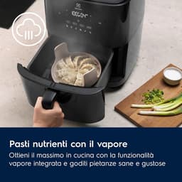 Luchtfriteuse met Stoom - Heteluchtoven Airfryer - Gezond Koken - 7 Liter Capaciteit - 35x27x33 cm - Zwart — thumbnail 4