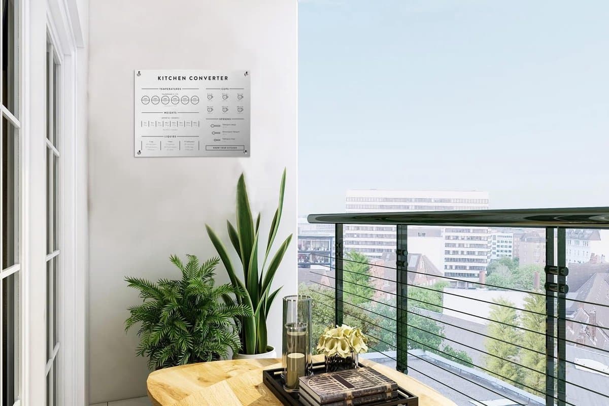 Tuinposter Kookschema - Tuindoek Keuken - Buiten Ophangen - UV-bestendig Weerbestendig - 40x30 cm — afbeelding 1