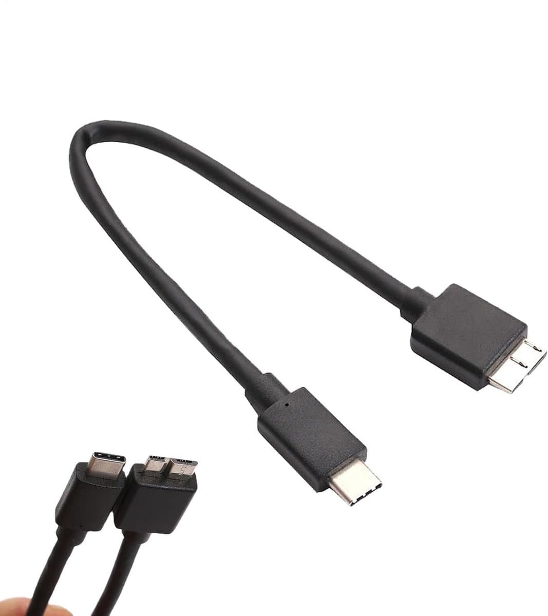 Externe Harde Schijf Kabel - Data Transfer Snoer - Snelle Data Overdracht - Hoge Snelheid 5Gbps - 30cm Lengte - Zwart — afbeelding 1