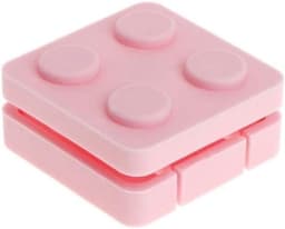 Kabel Organizer - Kabelhouder Wikkel - Hoofdtelefoon Netjes - Flexibel Siliconen - 50 x 50 x 25mm - roze — thumbnail 1