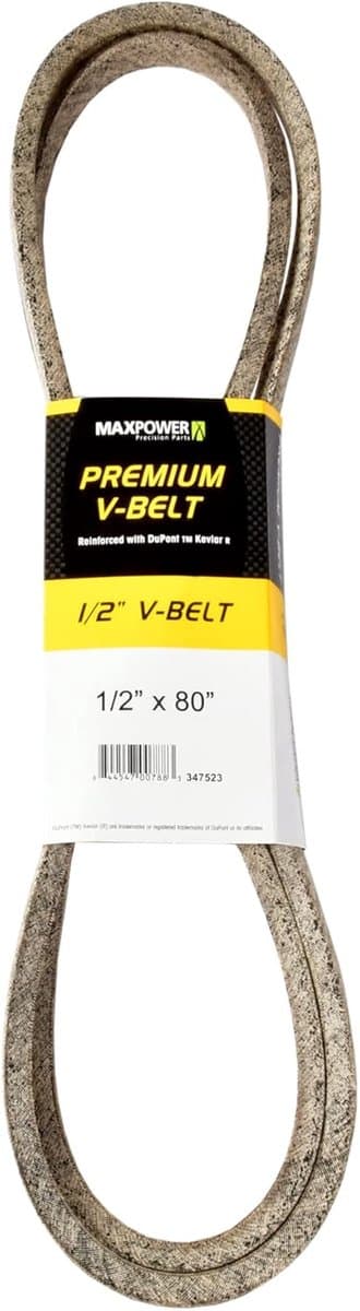 V-riem aandrijving - Aandrijfriem Versterkt - Grasmaaier Onderhoud - Kevlar Versterking - 1/2" x 80" 2030mm - Beige — afbeelding 1