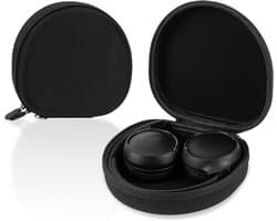 Hoofdtelefoon Hoesje - Draagbare Case - Beschermende Opslag - Harde Schaal Nylon - 16.5 x 14.5 x 5.5 cm - Zwart
