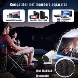 RONN® Draagbare beamer - Beamer - Projector - Mini Beamer - Wit - ‎‎22cm x 14cm x 12cm — thumbnail 2