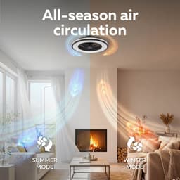 Calex Plafondventilator met LED-verlichting - Afstandsbediening met timers - RGB & Koud‑ tot Warm Wit Licht - Ø 49cm — thumbnail 5