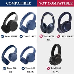 Draagtas voor Hoofdtelefoon - Compatibel met JBL T600BTNC - Live 400BT - Tune 500BT - T450BT - E45BT - Beschermende Hard Reisbag - Opbergruimte voor Kabel en Oplader (Blauw) — thumbnail 3
