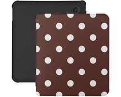 Lunso Geschikt voor Kobo Libra Colour hoesje (7 inch) - Vegan Saffiano Leren Sleep Cover - Vintage Dots