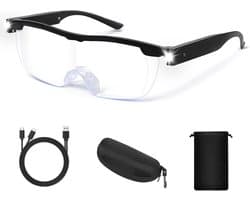 Handsfree Vergrootglas met 300% Vergroting en Oplaadbare LED Verlichting voor Lezen en Hobby's