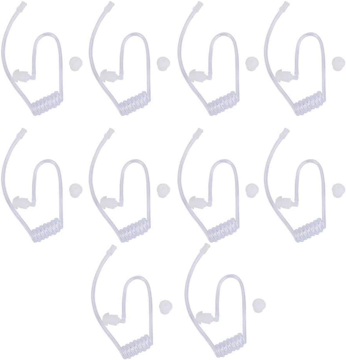 Allecto - Vervangende akoestische spoelbuis - Walkietalkie oortjes - Tweerichtingsradio's - Headset - Zacht en comfortabel - Lichtgewicht - Omgevingsgeluid - 10 stuks - Geschikt voor - Zwart — afbeelding 1