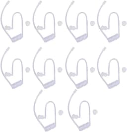 Allecto - Vervangende akoestische spoelbuis - Walkietalkie oortjes - Tweerichtingsradio's - Headset - Zacht en comfortabel - Lichtgewicht - Omgevingsgeluid - 10 stuks - Geschikt voor - Zwart — thumbnail 1