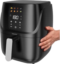 Aura® Airfryer XXL - Mini-oven - Heteluchtfriteuse - 3L - 8 Programma's - Zwart - ‎33cm x 31cm x 25cm — thumbnail 5