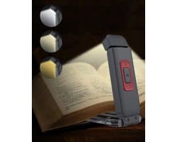 Oplaadbare Boekenleeslamp met Clip - 3 Kleurstanden & 5 Helderheden - Draagbare Amber LED Verlichting