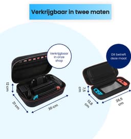 2BEFUN Case geschikt voor Nintendo Switch - Incl. Screenprotector - Hoes geschikt voor Nintendo Switch - Beschermhoes - Opbergtas - Accessoires - Zwart — thumbnail 8