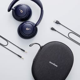 Soundcore Q30 by Anker Bluetooth-hoofdtelefoon, hybride actieve geluidsisolatie, individuele modi, Hi-Res geluid, EQ in app, 40h batterij, comfortabele grip, verbinding van 2 apparaten (blauw) — thumbnail 7
