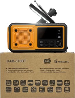 INHEIM® PULSdab+ – Robuuste DAB+ Noodradio | Solar & Dynamo Oplaadbaar | FM/DAB+ | Powerbank & LED-Zaklamp | Noodpakket & Outdoor — thumbnail 4