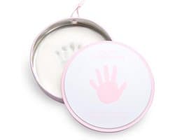 Mooie Roze Baby Afdruk Tin Set voor Hand- en Voetafdrukken