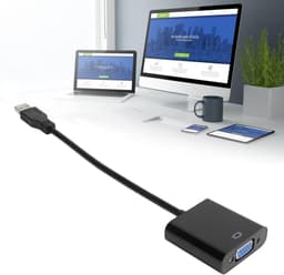 USB naar VGA Adapter - Video Converter - Extra Scherm - Plug en Play - 5.0 Gbps — thumbnail 4