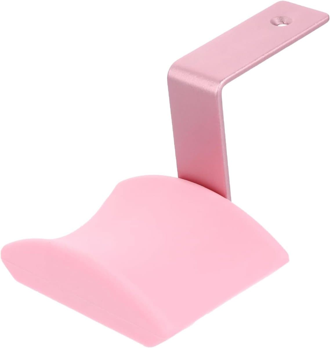 Koptelefoon Hanger - Headset Houder - Bureau Organisatie - Zelfklevend of Schroefbevestiging - 8 x 6 x 2 cm - Roze — afbeelding 1