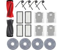 17 suks Accessoires - Geschikt voor Roborock Saros 10R stofzuiger - 1 hoofdborstel - 4 HEPA-filters - 4 stofzakken - 4 zijborstels - vervangingsonderdeel
