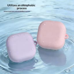 Telestore - hoesje geschikt voor Samsung Galaxy Buds 4 / 4 pro soft case cover - donker blauw - TPU hoesje Beschermhoes - Samsung Galaxy Buds 4 / 4 Pro Cover - Buds4 hoesje - gel hoesje met sleutelhanger + Oordopjes schoonmaak set — thumbnail 2