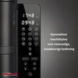 Dubbele Airfryer XXL 11L - BPA & PFAS Vrij - Dual Heteluchtfriteuse XL Tot 8 Personen - Slimme Functies: Smart Finish & Match Cook 60–200°C - Vaatwasserbestendige Manden - Antiaanbaklaag - 2800W - Zwart - Löwenthal — thumbnail 8