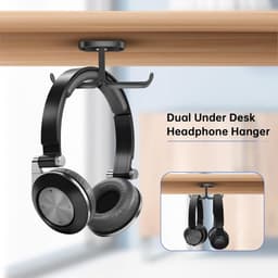 Koptelefoon standaard draaibaar dubbele koptelefoon haak stick on universele gaming koptelefoon standaard multifunctionele koptelefoon standaard haak Geschikt voorXbox, Bose koptelefoons, etc. — thumbnail 2