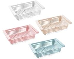 Uittrekbare koelkast-opbergdoos, koelkastladen, instelbaar opbergrek, organizer, koelkastopbergdoos (4 stuks)