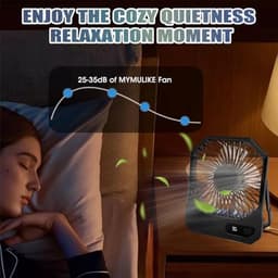 Oplaadbare USB Bureauventilator met Sterke Luchtstroom en Stil Design voor Thuis en Kantoor — thumbnail 4