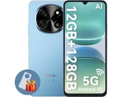 OSCAL TIGER 8 Smartphone - Gemini AI 2.0 - 12GB RAM - 128GB ROM - 6.88 Inch - 5000mAh - Android 15 Smartphone - 5G Dual SIM - GPS - NFC - Blauw