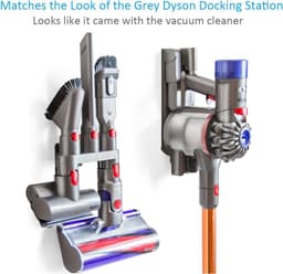 Accessoirehouder geschikt voor Dyson V7 V8 V10 V11 V15 Gen5 stofzuiger Accessoirehouder Dockingstation Wandmontage-stofzuiger met zak-Grijs-dyson steelstofzuiger-stofzuiger zonder zak-1 verpakking — thumbnail 2