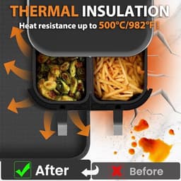 Hittebestendige Mat voor Airfryer en Magnetron - 60x40cm Siliconen Werkbladbeschermer — thumbnail 7