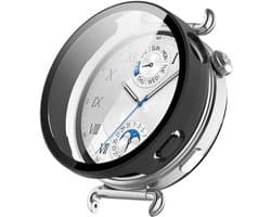 Strap-it PC Case met Glas Zwart – Geschikt voor Huawei Watch GT 6 (41mm)