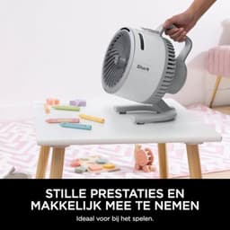 Krachtige Draagbare Ventilator met Mistfunctie – Koeling voor Binnen en Buiten, Stil en Duurzaam, Draadloos en Compact met een Luchtstroom tot 20 Meter — thumbnail 1