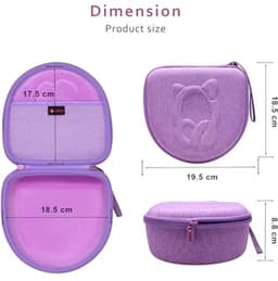 Koptelefoon Tas voor Kinderen - Geschikt voor Over-Ear Modellen - Paars — thumbnail 5