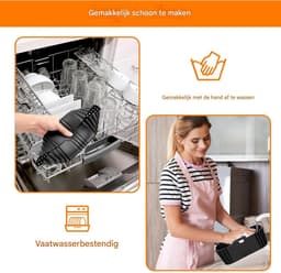 TOVBMUP Airfryer-accessoires - Geschikt voor de Ninja SL401 Double Stack Airfryer - Ook geschikt voor de Ninja DZ201/Dz401/DZ550 en andere Dual Airfryer - Siliconen mal - Airfryer siliconen bakplaatinzetstuk — thumbnail 5