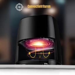 SCH® Mini airfryer - Airfryer - Airfryer klein - Zwart - ‎25cm x 30cm x 35cm — thumbnail 9