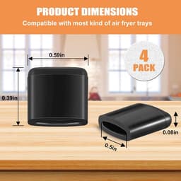 Vervangende airfryer, 4 rubberen bumpers, siliconen plaat en andere airfryer trays — thumbnail 4