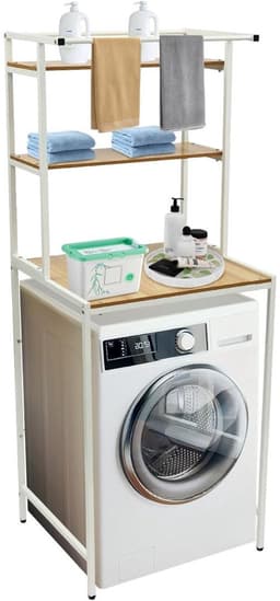 ApexArte® Wasmachine Ombouw - Opbouwmeubel - Kast Wasdroger - Meubel - Wit — thumbnail 1