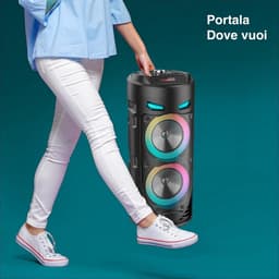 Bluetooth speaker - Draagbare Bluetooth Karaoke Speaker - Draagbare bluetooth speaker - - Met LED Lichtshow & Eco Modus — thumbnail 3