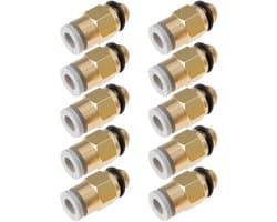 10pcs 3D Printer Extruder Quick Connector M6 for 4x2mm PTFE Compatible with Creality CR-10 Compatible with Ender-3
