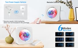 CD-speler - Ingebouwde dubbele HiFi-luidsprekers - Met Bluetooth - FM-radio - AUX-koptelefoonaansluiting - Wit — thumbnail 4