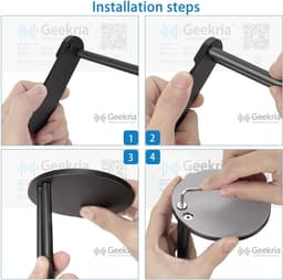 Hoofdtelefoonstandaard – Aluminium - Universeel – Stevige basis – Zwart — thumbnail 4