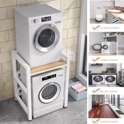 Ruimtebesparende Wasmachine- en Droogkast met Verstelbare Hoogte — thumbnail 3