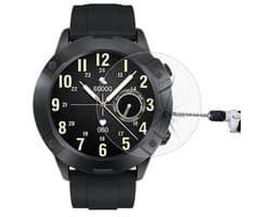 3 stuks OneOne universele 34mm smartwatch screenprotector. Set glaasjes met afgeronde rand voor bescherming van het display van uw horloge. Helder gehard glas. past op