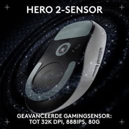 Logitech G Pro X Superlight 2 DEX - Draadloze Gaming Muis - Lightspeed - Wit — thumbnail 3