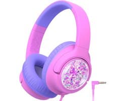 Koptelefoon kinderen met draad - Kinderkoptelefoon - Bedrade hoofdtelefoon - Veilig volume - School - Tablet - Laptop - Reizen - Muziek luisteren