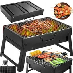 Compacte draagbare Koolgrill - Opvouwbaar als koffer — thumbnail 1